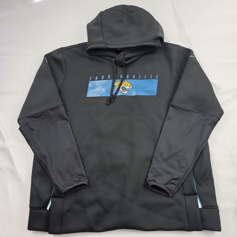 Jacksonville Jaguars Hoodie Sweatshirt Mens XL Black NFL Football Nike On Field